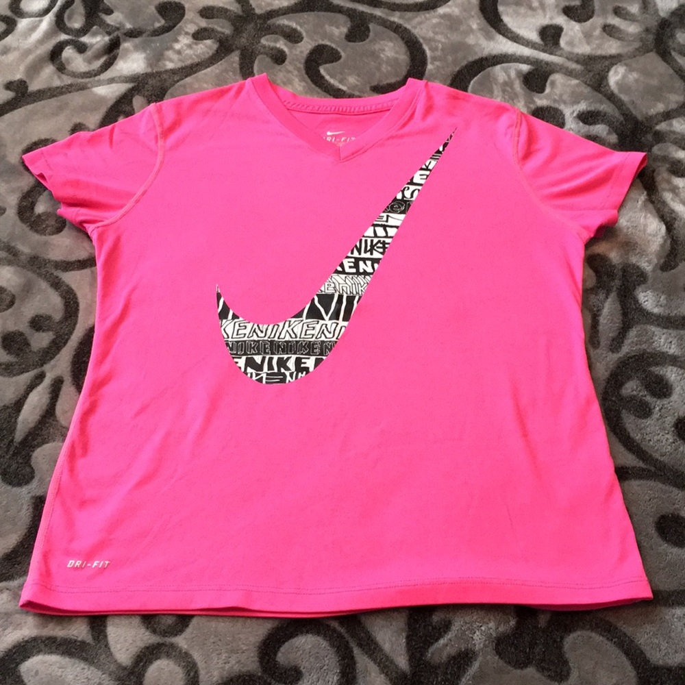 Youth XL Girls cut Nike dri fit v neck t shirt